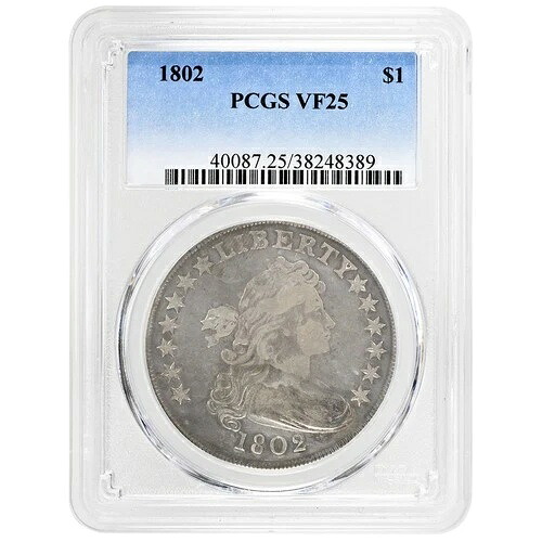 1802年 1ドル ドレープバストドル PCGS VF25 希少コイン