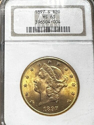 1897-S $20 リバティゴールド ダブルイーグル MS-63 NGC-｜WORLD RESOURCE【QUEEN店】