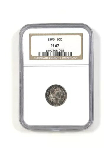 1895年 バーバーダイム 10セント NGC PF67 トーン ?? プルーフ PR67 - 発行枚数 880枚｜WORLD RESOURCE【QUEEN店】