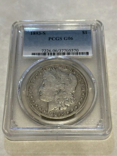 1893-S PCGS G06 G6 モーガン シルバー ドル 1 ドル レア キーデート｜WORLD RESOURCE【QUEEN店】