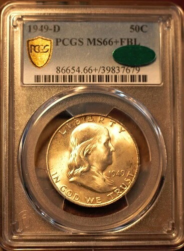 1949-D 50セント フランクリン ハーフ PCGS MS66+ FBL **CAC**｜WORLD RESOURCE【QUEEN店】