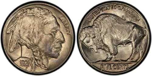 1921年 5セント PCGS MS 67 ~ 低ポップ レジストリ品質 バッファローニッケル｜WORLD RESOURCE【QUEEN店】