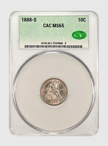 1888-S リバティ・シーテッド・ダイム CACG MS65｜WORLD RESOURCE【QUEEN店】