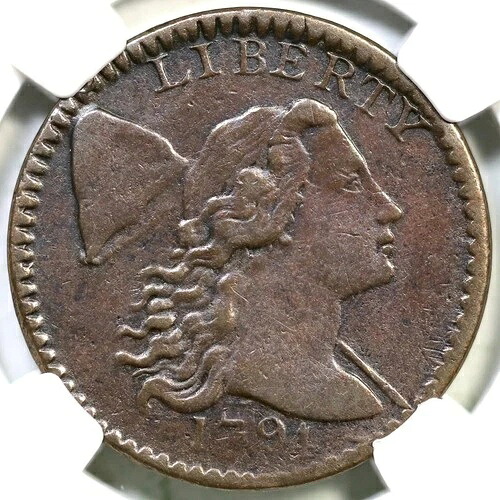 1794 S-63 R-2 NGC XF 詳細 Fallen 4 Liberty Cap ラージセントコイン 1セント