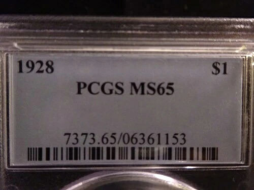1928年ピースシルバードル PCGS MS65｜WORLD RESOURCE【QUEEN店】