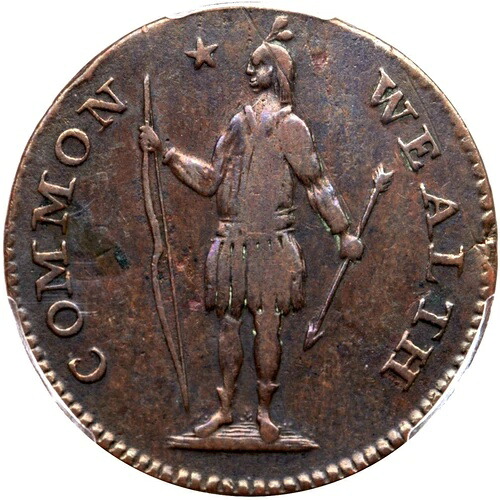 1787 R 8-G R-6+ PCGS VF 25 マサチューセッツ セント コロニアル銅貨 1セント｜WORLD RESOURCE【QUEEN店】