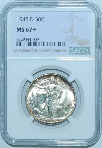 1945年 D NGC MS67+ ウォーキング・リバティ・ハーフダラー｜WORLD RESOURCE【QUEEN店】 714,560円