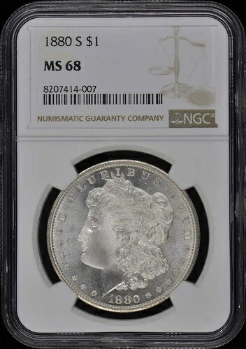 1880-S モルガン・ダラー S$1 NGC MS68