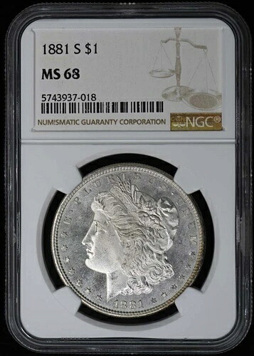 1881-S モルガン・ダラー S$1 NGC MS68｜WORLD RESOURCE【QUEEN店】