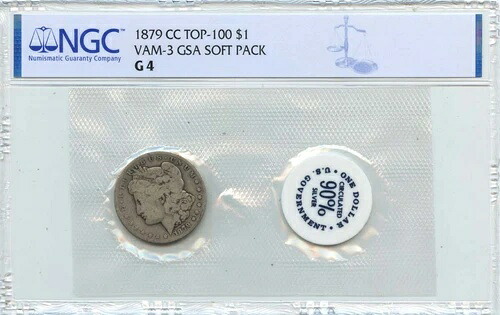 1879-CC TOP-100 モルガン・ダラー VAM-3 GSA ソフトパック S$1 NGC G4｜WORLD RESOURCE【QUEEN店】