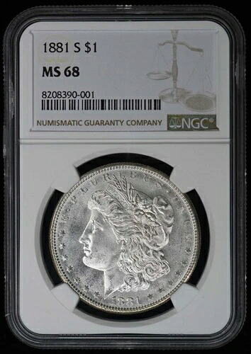 1881-S モルガン・ダラー S$1 NGC MS68