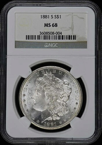 1881-S モルガン・ダラー S$1 NGC MS68