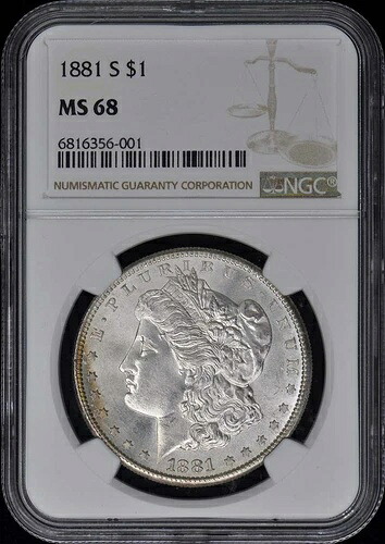 1881-S モルガン・ダラー S$1 NGC MS68｜WORLD RESOURCE【QUEEN店】