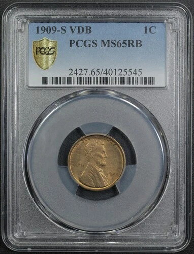 1909 S VDB 赤茶色リンカーン小麦銅貨 1C PCGS MS 65 RB|WORLD RESOURCE【QUEEN店】