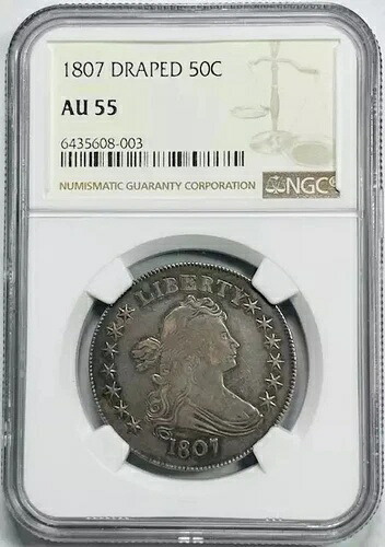 1807年ハーフドル ドレープ胸像 NGC AU-55|WORLD RESOURCE【QUEEN店】