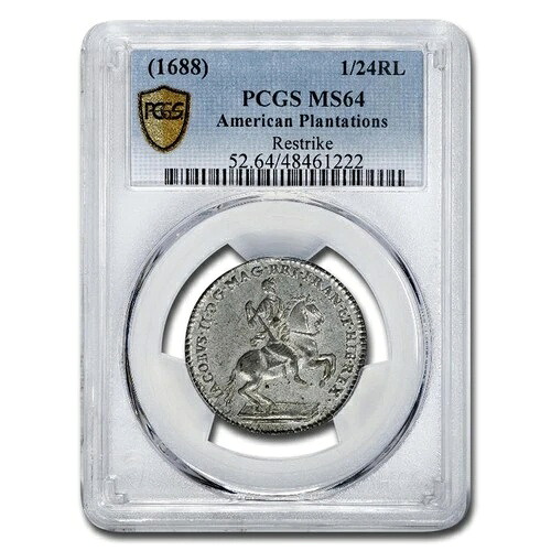 (1688) アメリカンプランテーション 1/24 リアル MS-64 PCGS (再ストライク)-｜WORLD RESOURCE【QUEEN店】