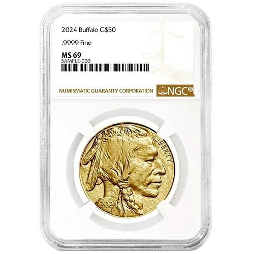 2024年 50ドル 1オンス アメリカンゴールドバッファロー NGC MS69 ブラウンラベル｜WORLD RESOURCE【QUEEN店】