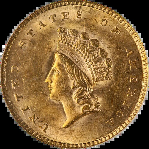 1854-P タイプ2 インディアンプリンセスゴールド $1 NGC MS63 素晴らしい外観、良好なストライク｜WORLD RESOURCE【QUEEN店】