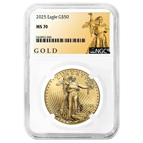 2025年 50ドル アメリカン・ゴールド・イーグル 1オンス NGC MS70 ALSラベル|WORLD RESOURCE【QUEEN店】