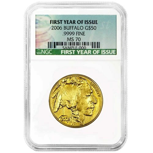 2006年 50ドル アメリカンゴールドバッファロー 1オンス NGC MS70 初年度発行 グリーンラベル|WORLD RESOURCE【QUEEN店】