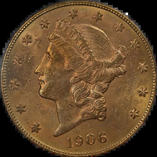 1906-S リバティゴールド 20ドル PCGS MS62 素晴らしい外観 強い刻印|WORLD RESOURCE【QUEEN店】