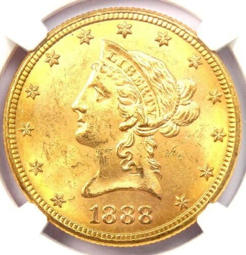 1888-S リバティゴールドイーグル 10 ドルコイン - NGC MS64 認定 (BU UNC) - 価値 5,500 ドル|WORLD RESOURCE【QUEEN店】