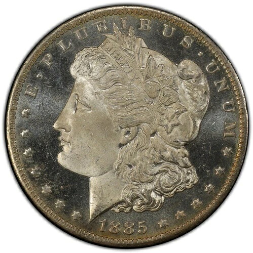 1885-O モルガン銀貨 PCGS MS66 DMPL (DPL) - - カメオ ディープミラー ジェム｜WORLD RESOURCE【QUEEN店】