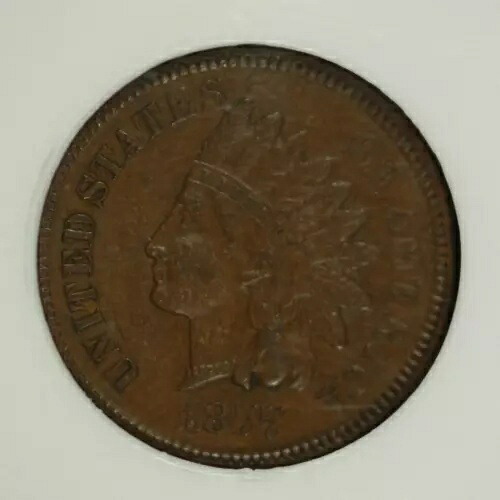 1877年インディアンセント。.01。NGC AU55、キーデート。|WORLD RESOURCE【QUEEN店】