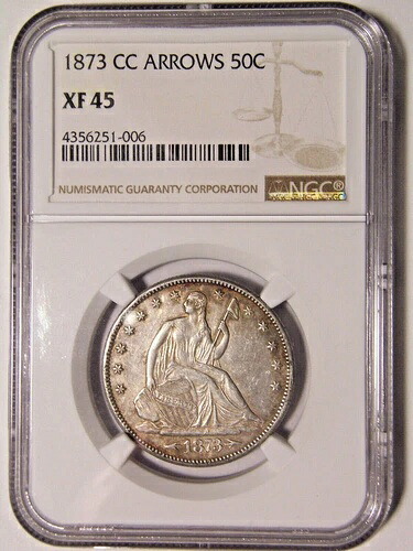 1873 cc ハーフドル（矢印付き） XF 45 NGC｜WORLD RESOURCE【QUEEN店】 752,400円