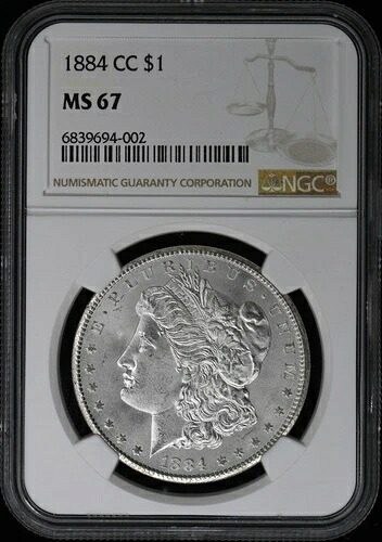 1884-CC モルガン・ダラー S$1 NGC MS67