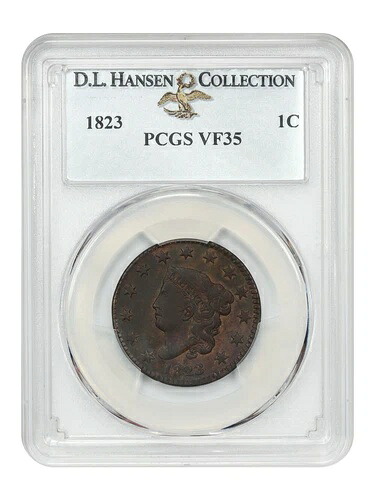1823 1C PCGS VF35 ex: D.L. ハンセン|WORLD RESOURCE【QUEEN店】