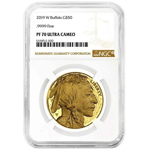 2019-W プルーフ 50ドル アメリカンゴールド バッファロー NGC PF70UC ブラウンラベル