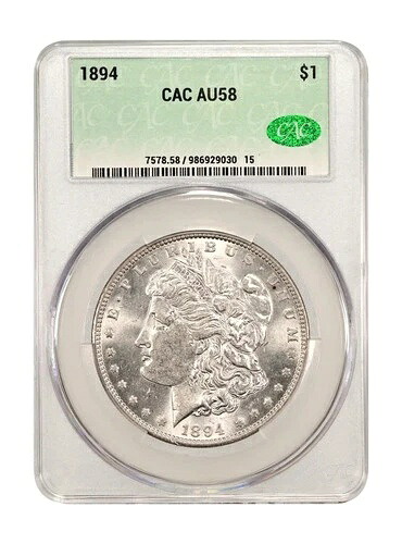 1894年 モルガン銀貨 CACG AU 58 CAC