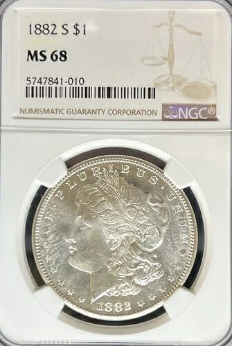 1882-S モルガン・ダラー MS68 NGC (#PA5747841010)|WORLD RESOURCE【QUEEN店】