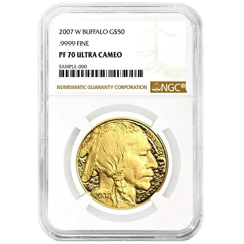 2007-W プルーフ 50ドル アメリカンゴールド バッファロー 1オンス NGC PF70UC ブラウンラベル｜WORLD RESOURCE【QUEEN店】 729,080円