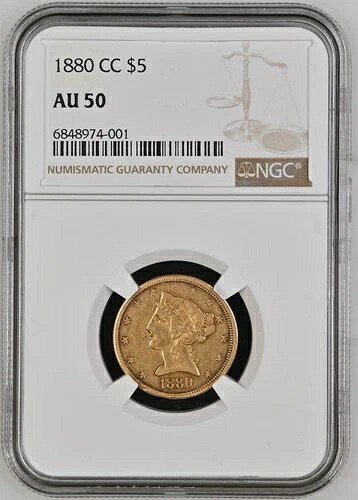 1880-CC 5ドル リバティヘッド金貨 NGC AU 50 ? 希少コレクターズアイテム｜WORLD RESOURCE【QUEEN店】