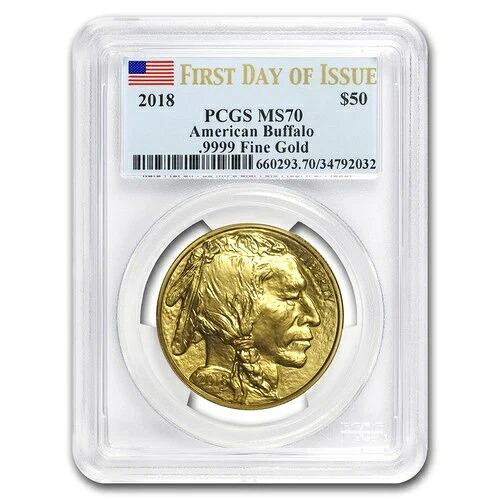 2018年 1オンス ゴールド バッファロー MS-70 PCGS (発行初日)|WORLD RESOURCE【QUEEN店】