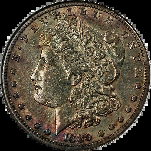1889-CC モルガン銀貨 ANACS EF45 AU 詳細 美しい外観 良好な打刻|WORLD RESOURCE【QUEEN店】
