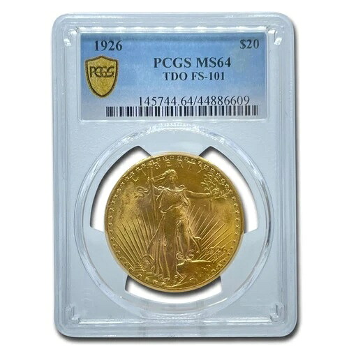1926年 20ドル セント・ゴーデンズ ゴールド ダブルイーグル MS-64 PCGS (TDO FS-101)｜WORLD RESOURCE【QUEEN店】