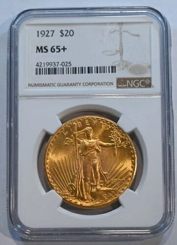 1927年 20ドル セント・ゴーデンズ ゴールド ダブルイーグル MS65+ NGC|WORLD RESOURCE【QUEEN店】