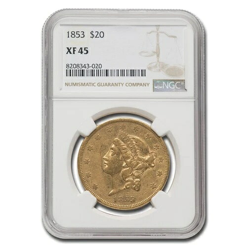 1853年 $20 リバティゴールド ダブルイーグル XF-45 NGC-｜WORLD RESOURCE【QUEEN店】