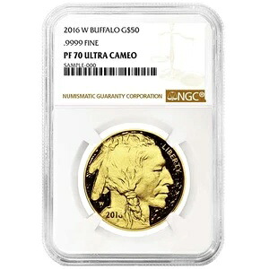 2016-W プルーフ 50ドル アメリカンゴールド バッファロー 1オンス NGC PF70UC ブラウンラベル|WORLD RESOURCE【QUEEN店】
