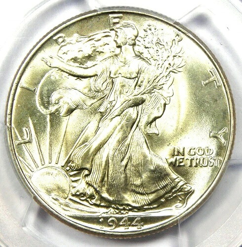1944-P ウォーキング リバティ ハーフ ドル 50C (1944) - PCGS MS67+ Plus - 価値 $7,750!