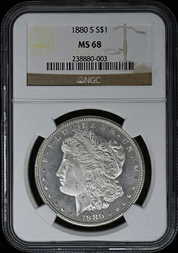 1880-S モルガン・ダラー S$1 NGC MS68|WORLD RESOURCE【QUEEN店】