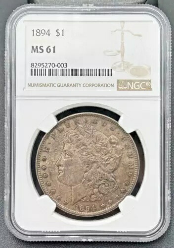 1894年 P モルガン・ダラー $1 NGC MS 61、高品位、低鋳造数、キーデート|WORLD RESOURCE【QUEEN店】