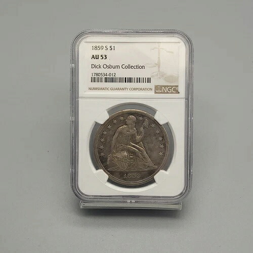 1859-S 着席型リバティドル NGC AU 53 ディック・オズバーン・コレクション - より良い日付｜WORLD RESOURCE【QUEEN店】
