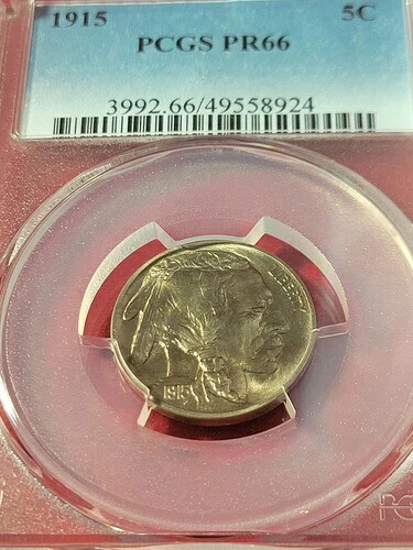 1915年 プルーフバッファロー ニッケル Pcgs PR66-