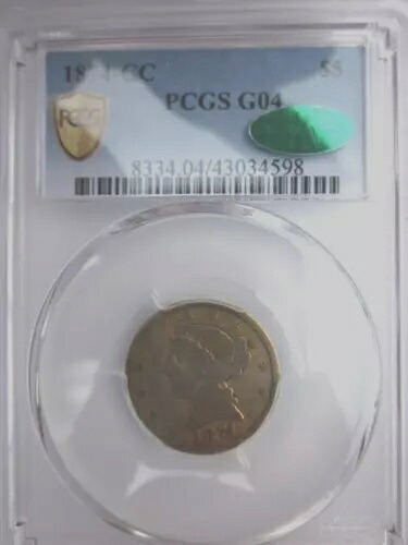 1874年-CC リバティヘッド ハーフイーグル 5ドル金貨 希少年号 カーソンシティ PCGS CAC|WORLD RESOURCE【QUEEN店】