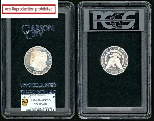 アメリカ 1881-CC (特別年) モルガン 1ドル銀貨 PCGS MS64+DMPL|WORLD RESOURCE【QUEEN店】