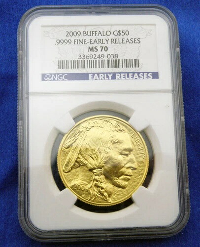 2009年 ゴールドバッファロー $50 .9999 純金 - 早期リリース NGC MS70｜WORLD RESOURCE【QUEEN店】